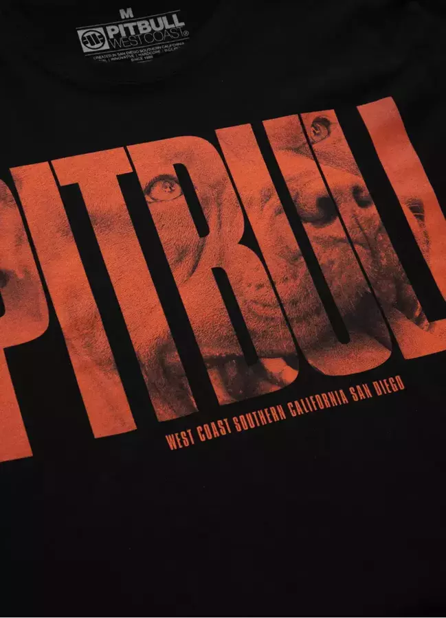 T-shirt Pit Bull Middle Weight 190 Orange Dog czarny