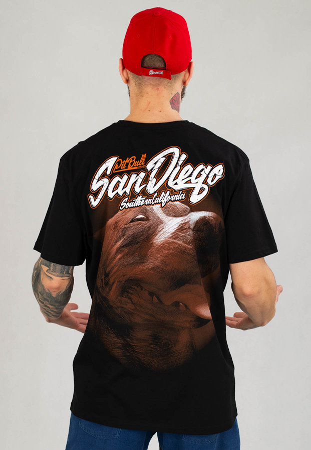 T-shirt Pit Bull Middle Weight 190 San Diego Dog czarny