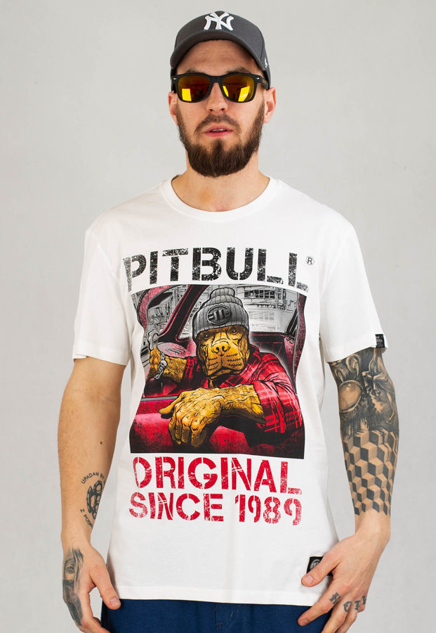 T-shirt Pit Bull Middle Weight Drive biały