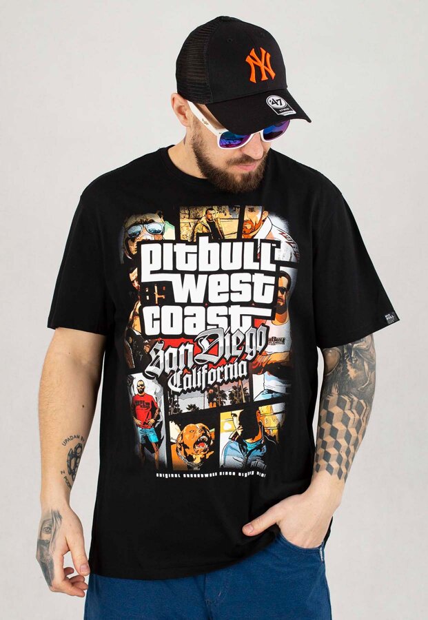 T-shirt Pit Bull Most Wanted czarny