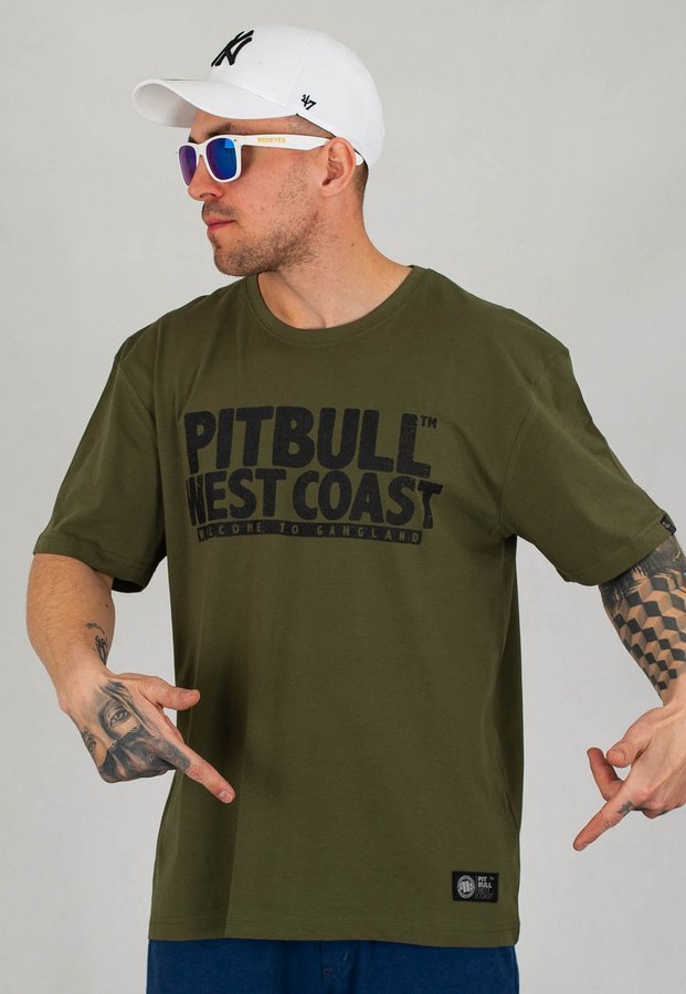 T-shirt Pit Bull Mugshot oliwkowy