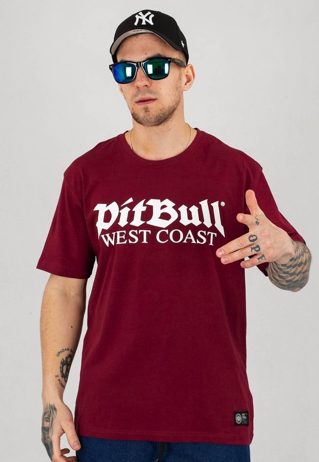 T-shirt Pit Bull Old Logo bordowy