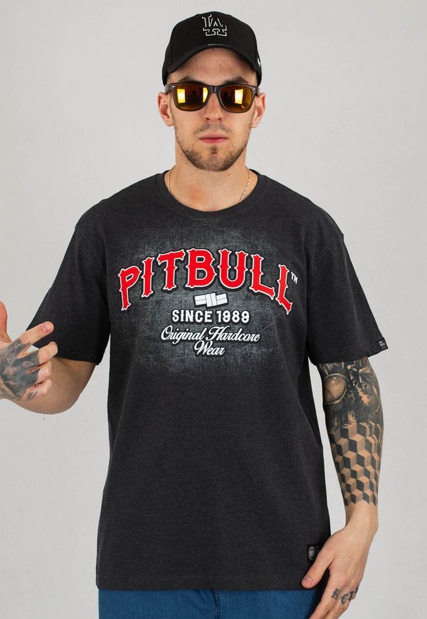T-shirt Pit Bull Pffp grafitowy melanż