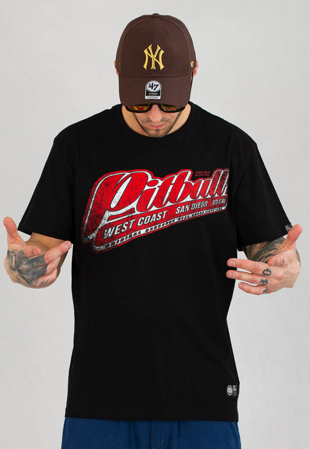 T-shirt Pit Bull Red Brand czarny