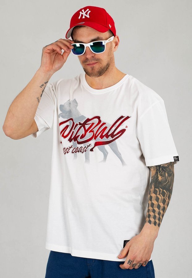 T-shirt Pit Bull Red Nose II biały