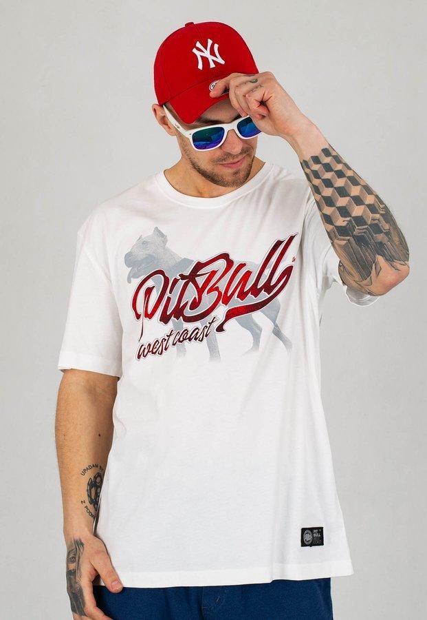 T-shirt Pit Bull Red Nose II biały