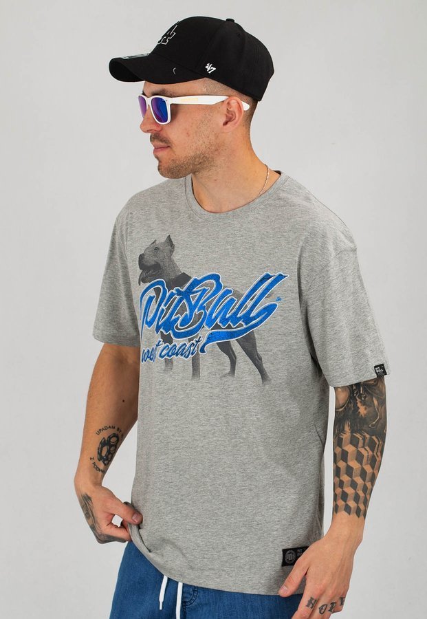T-shirt Pit Bull Red Nose II szary melanż
