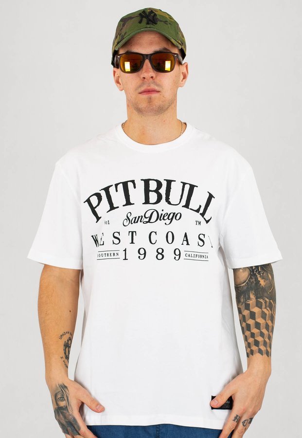 T-shirt Pit Bull Regular Fit 210 Old School Logo biały
