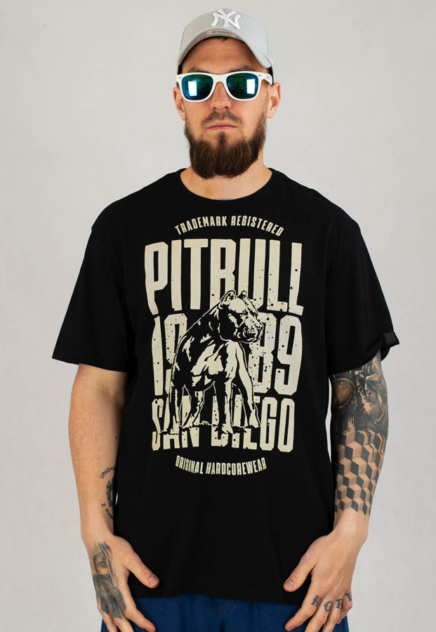T-shirt Pit Bull San Diego Dog czarny