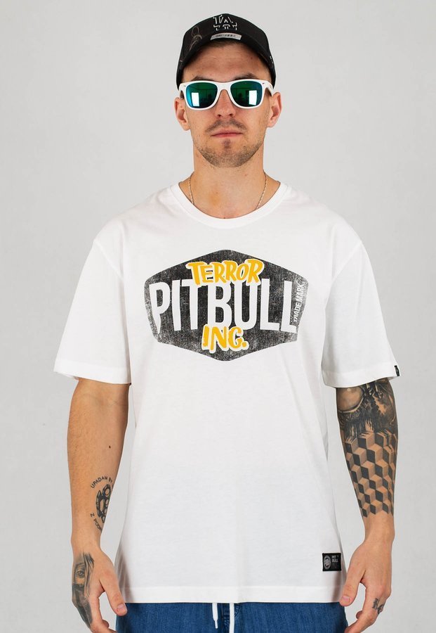 T-shirt Pit Bull Scare biały
