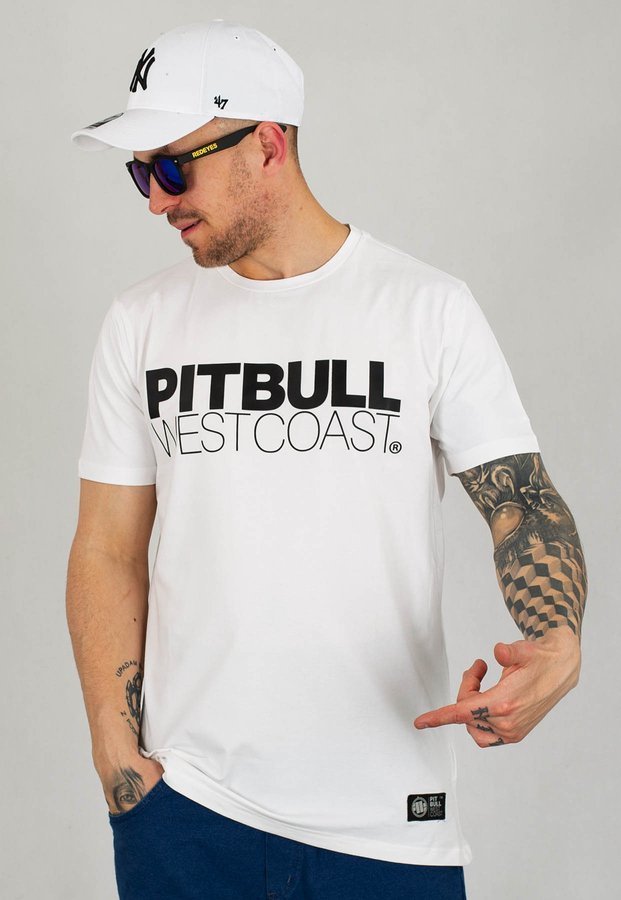 T-shirt Pit Bull Slim Fit TNT biały