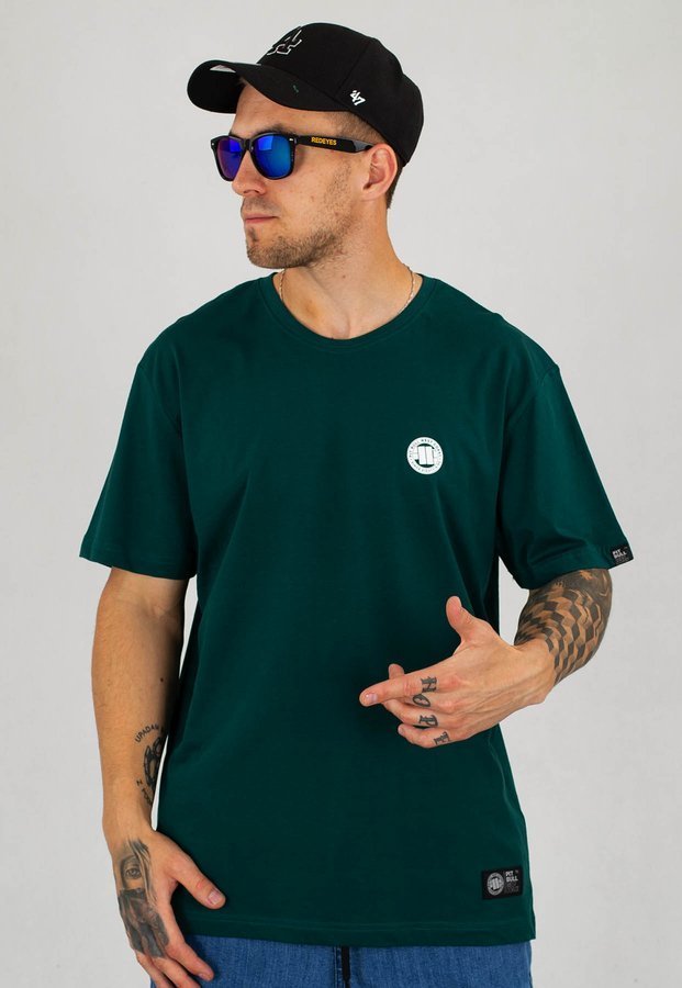 T-shirt Pit Bull Small Logo ciemno zielony