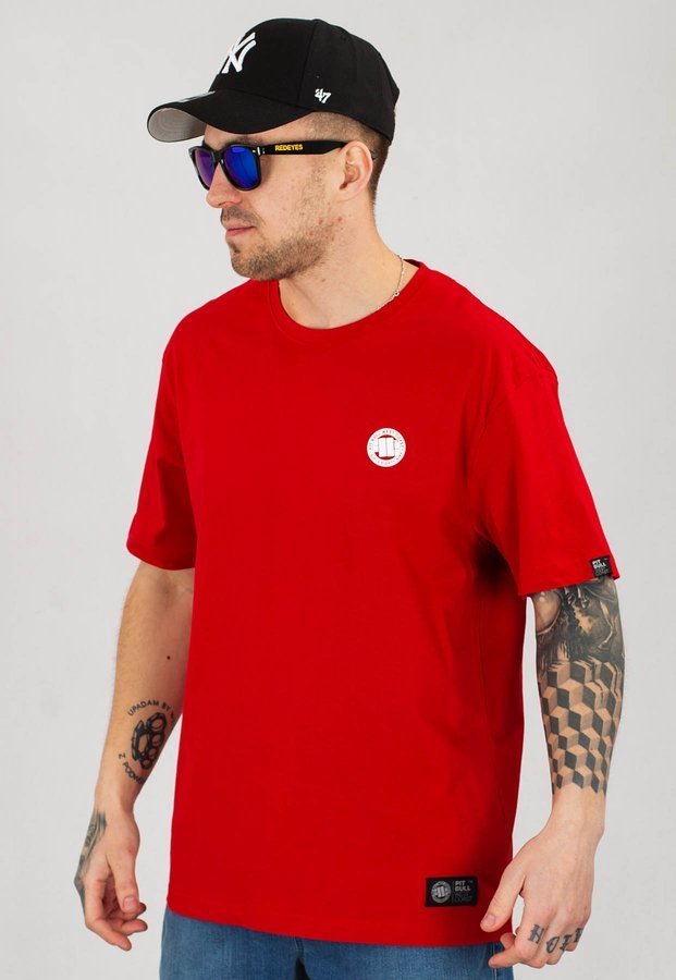 T-shirt Pit Bull Small Logo czerwony