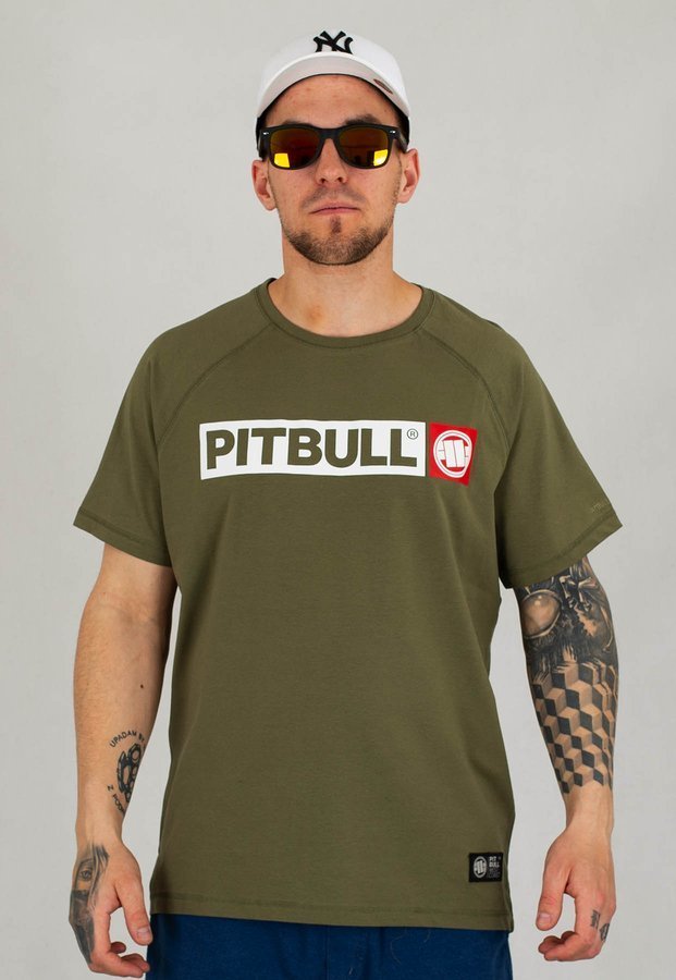 T-shirt Pit Bull Spandex Hilltop oliwkowy