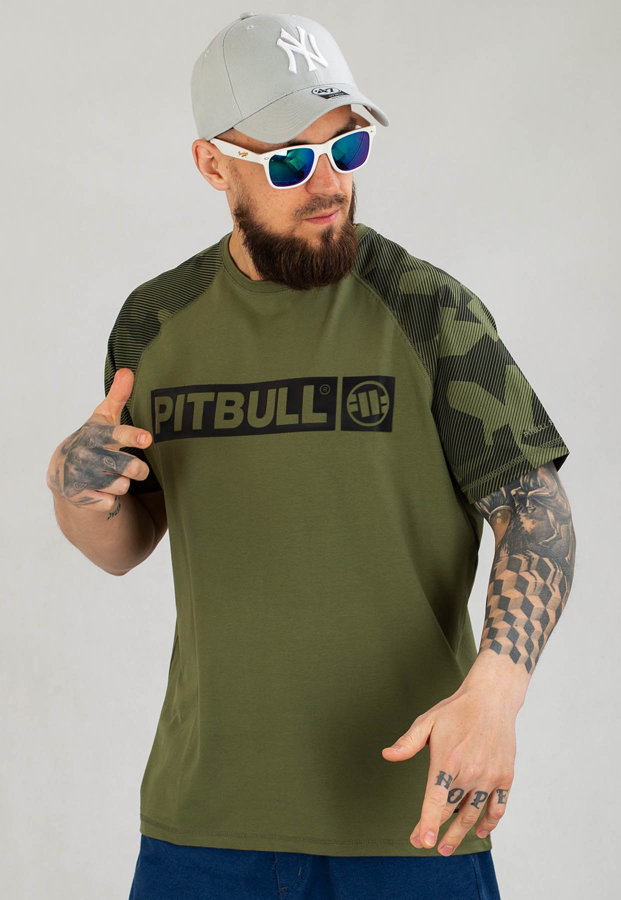 T-shirt Pit Bull Spandex Hilltop oliwkowy