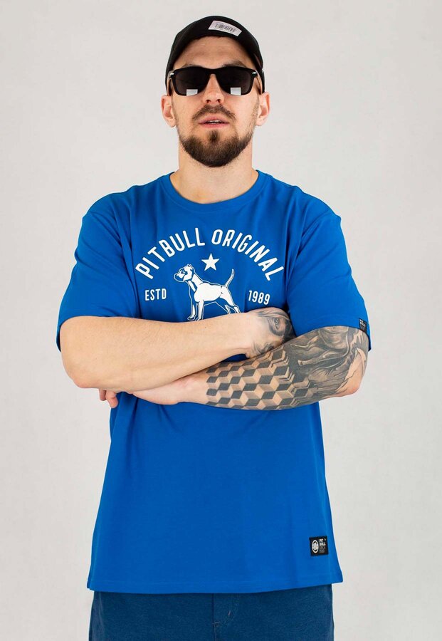 T-shirt Pit Bull Sport Dog niebieski