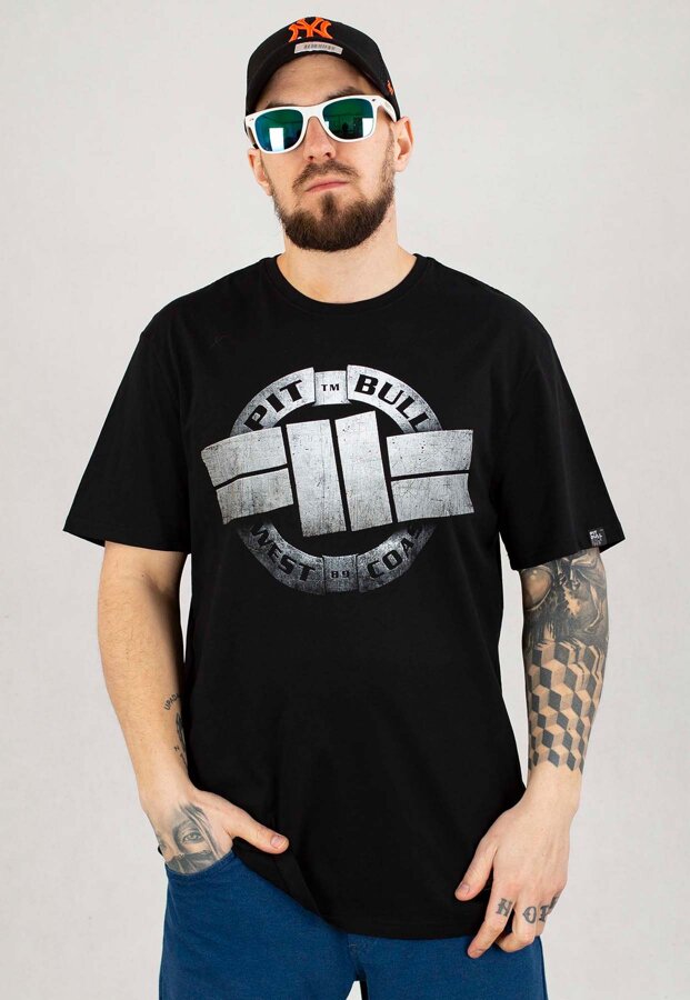 T-shirt Pit Bull Steel Logo czarny