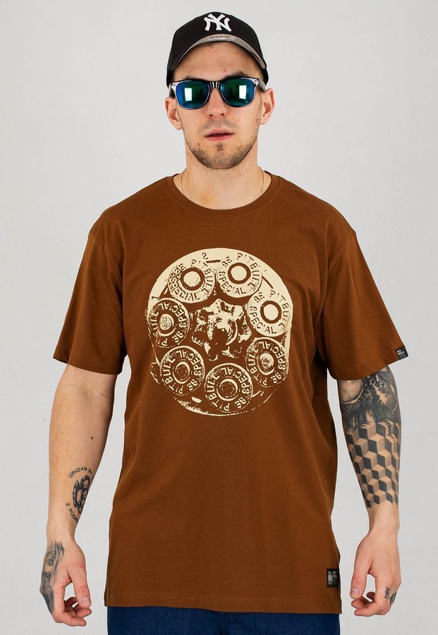 T-shirt Pit Bull Tray Eight brązowy 