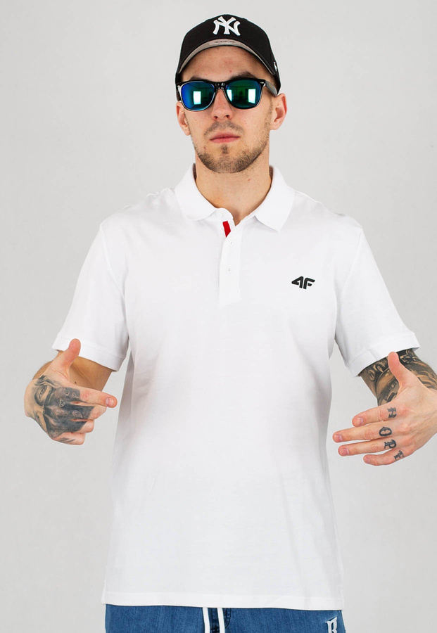 T-shirt Polo 4F TSM007 biały
