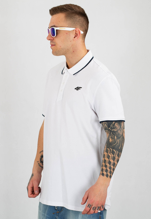 T-shirt Polo 4F TSM024 biały