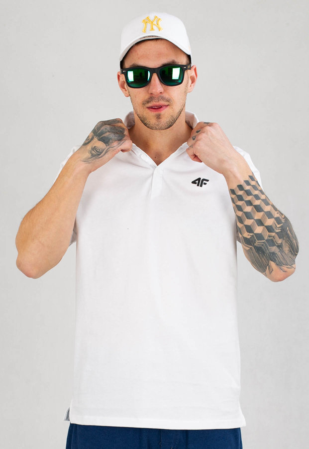 T-shirt Polo 4F TSM355 biały