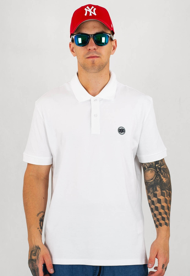 T-shirt Polo Pit Bull Circle Logo biały