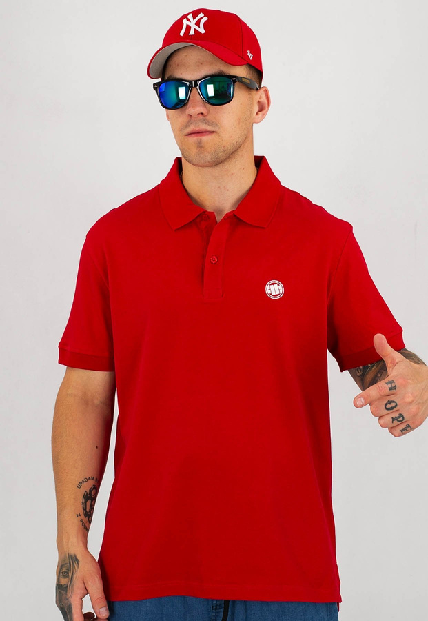 T-shirt Polo Pit Bull Circle Logo czerwony