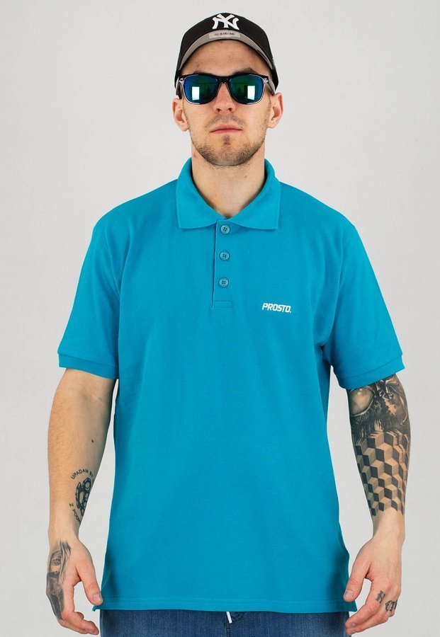 T-shirt Polo Prosto Bazik niebieski
