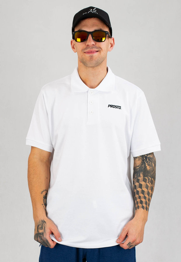 T-shirt Polo Prosto Lit biały