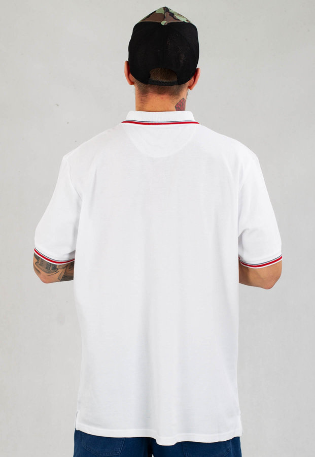 T-shirt Polo Prosto Stomp biały