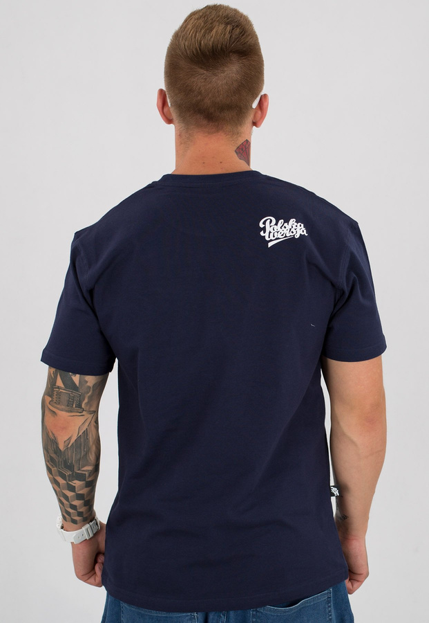 T-shirt Polska Wersja PW Do Kwadratu granatowy