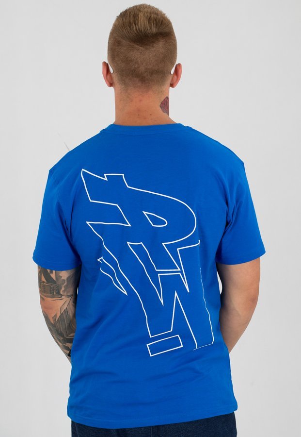 T-shirt Polska Wersja PW Outline niebieski