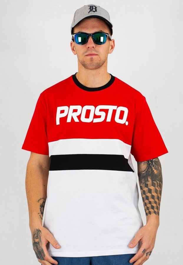 T-shirt Prosto Ami czerwono biały