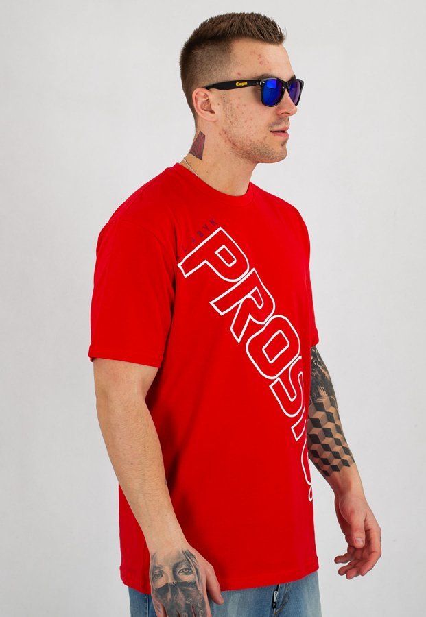 T-shirt Prosto Bias czerwony