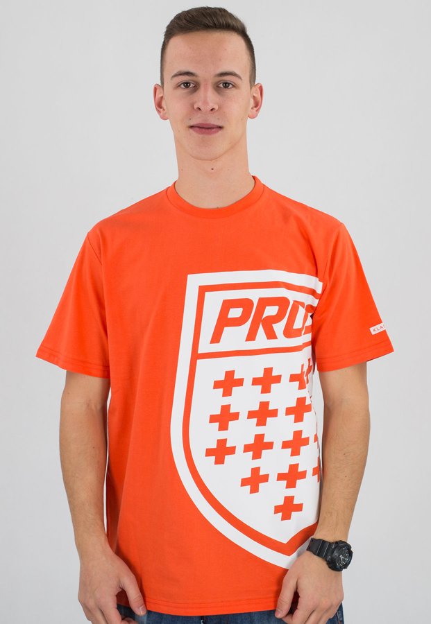 T-shirt Prosto Big Shield pomarańczowy