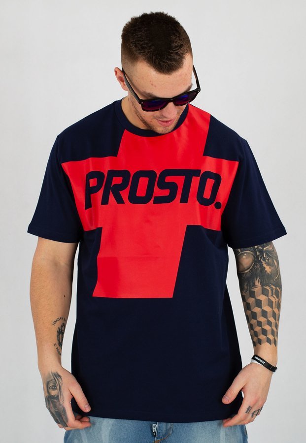 T-shirt Prosto Bigpluss granatowy