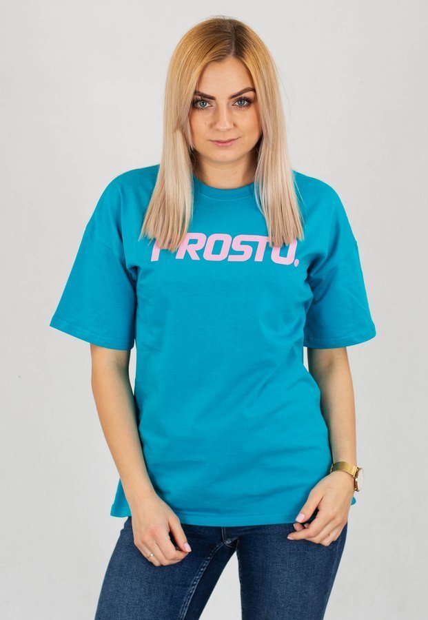 T-shirt Prosto Boyfrind Classie niebieski