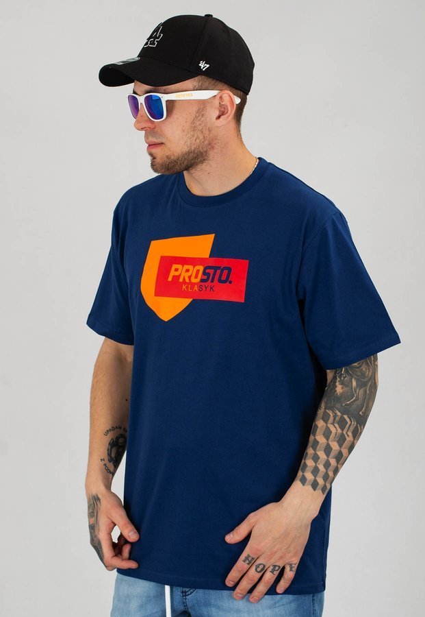 T-shirt Prosto Brand ciemno niebieski