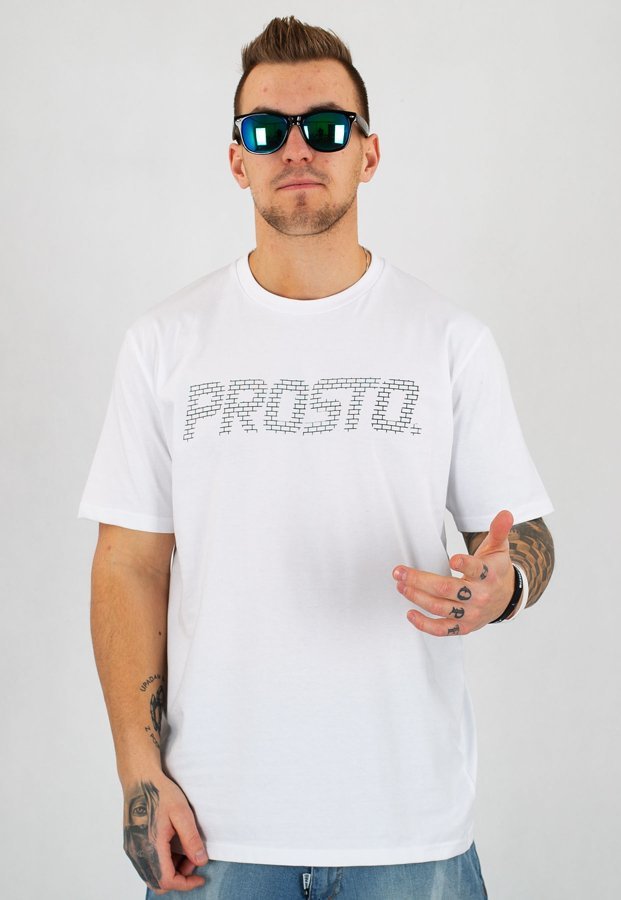 T-shirt Prosto Brick Logo biały