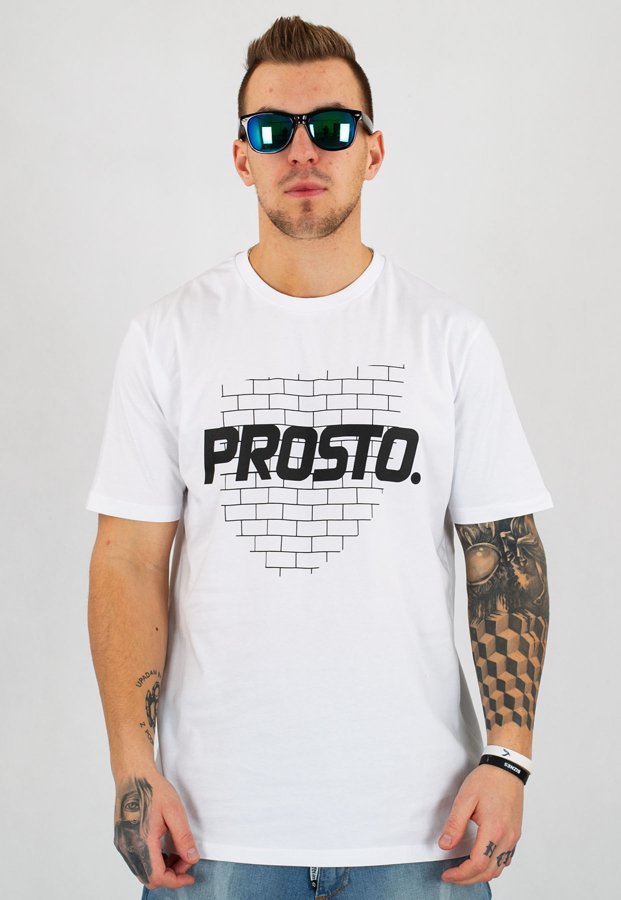 T-shirt Prosto Brick Shield biały