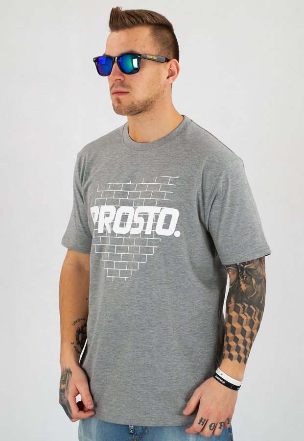 T-shirt Prosto Brick Shield szary