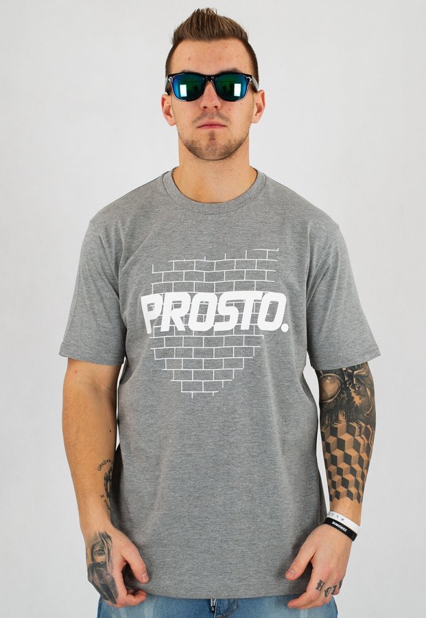 T-shirt Prosto Brick Shield szary