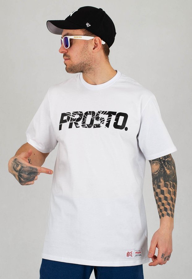 T-shirt Prosto Broken biały