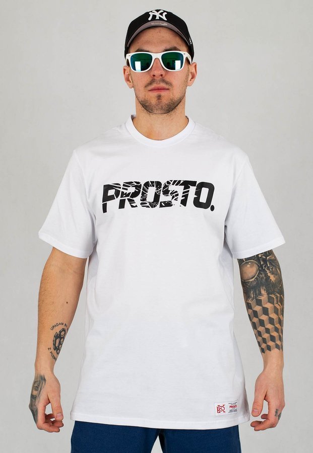 T-shirt Prosto Broken biały