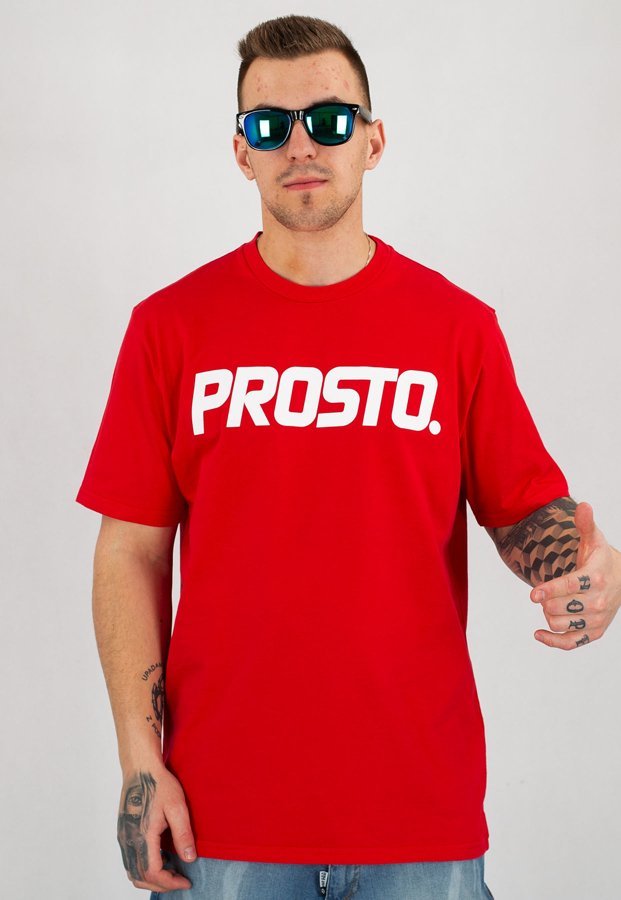 T-shirt Prosto Classic V czerwony