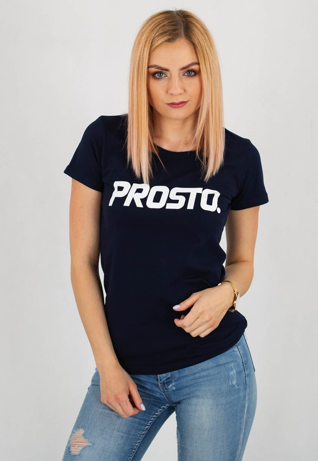 T-shirt Prosto Classy granatowy