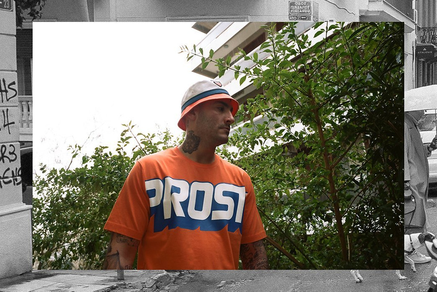 T-shirt Prosto Concrete pomarańczowy