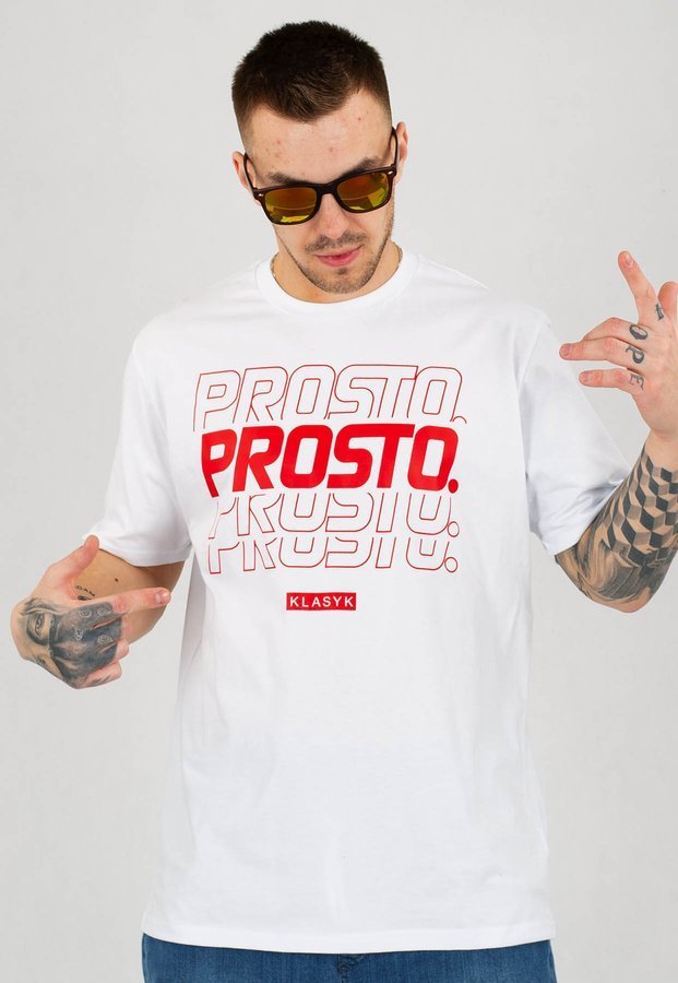 T-shirt Prosto Discon biały