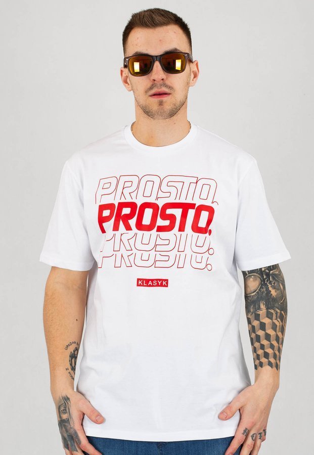 T-shirt Prosto Discon biały