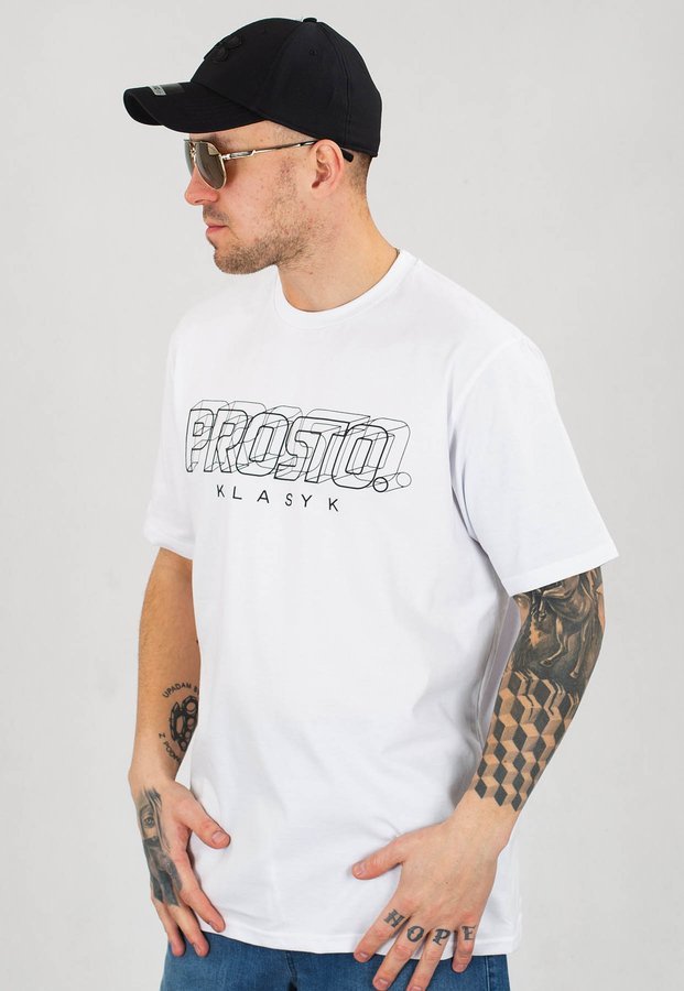 T-shirt Prosto Distance biały